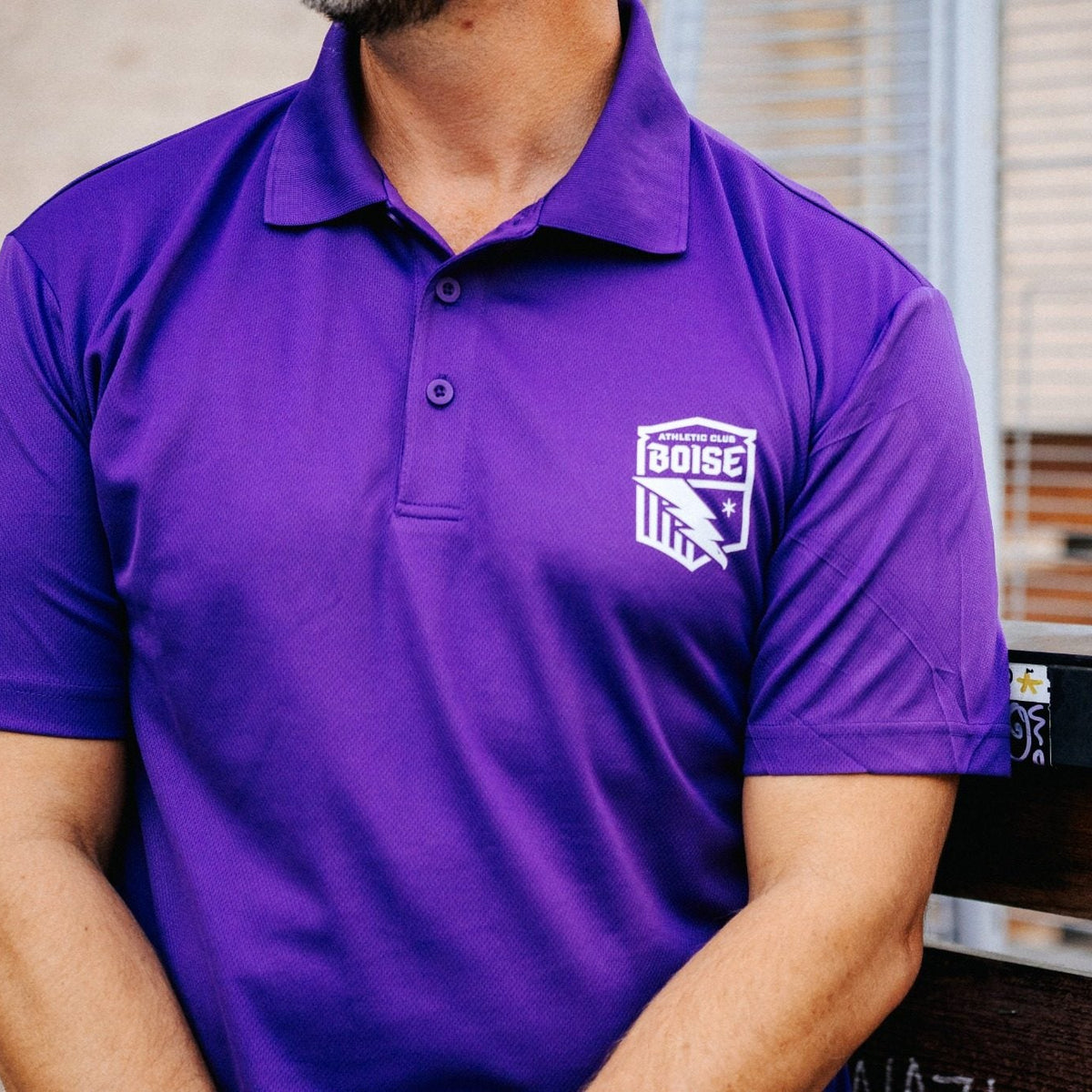 Purple Crest Unisex Polo