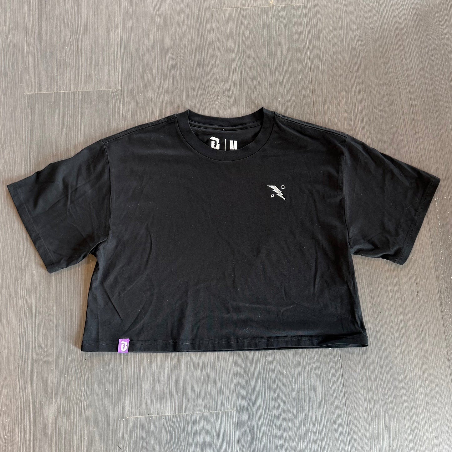 Athletic Club Boise Black Summer Cropped T-Shirt
