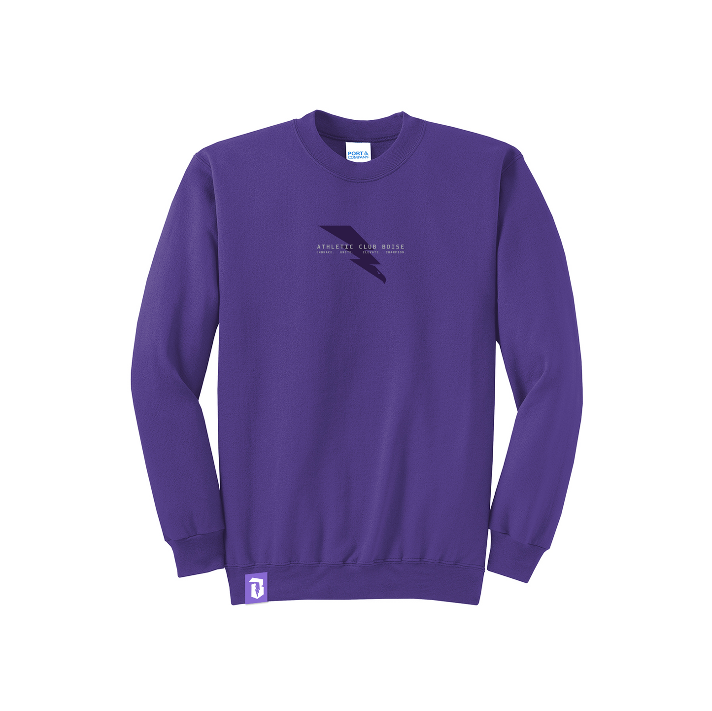 Athletic Club Boise Adult Purple Crewneck Sweater