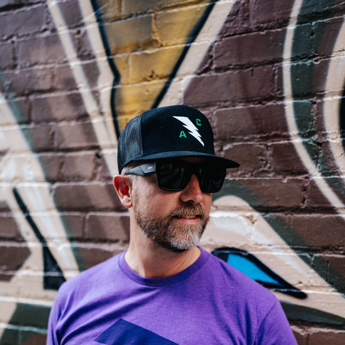 Black Flat Bill Hat