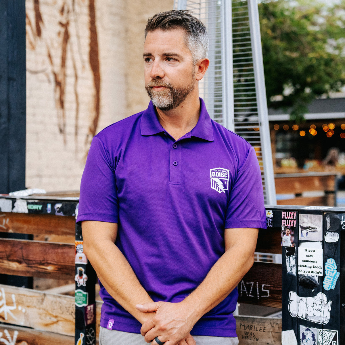 Purple Crest Unisex Polo