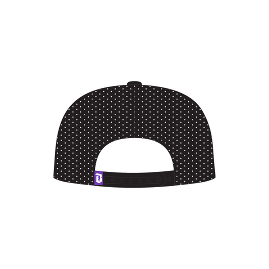 Black Flat Bill Trucker Hat