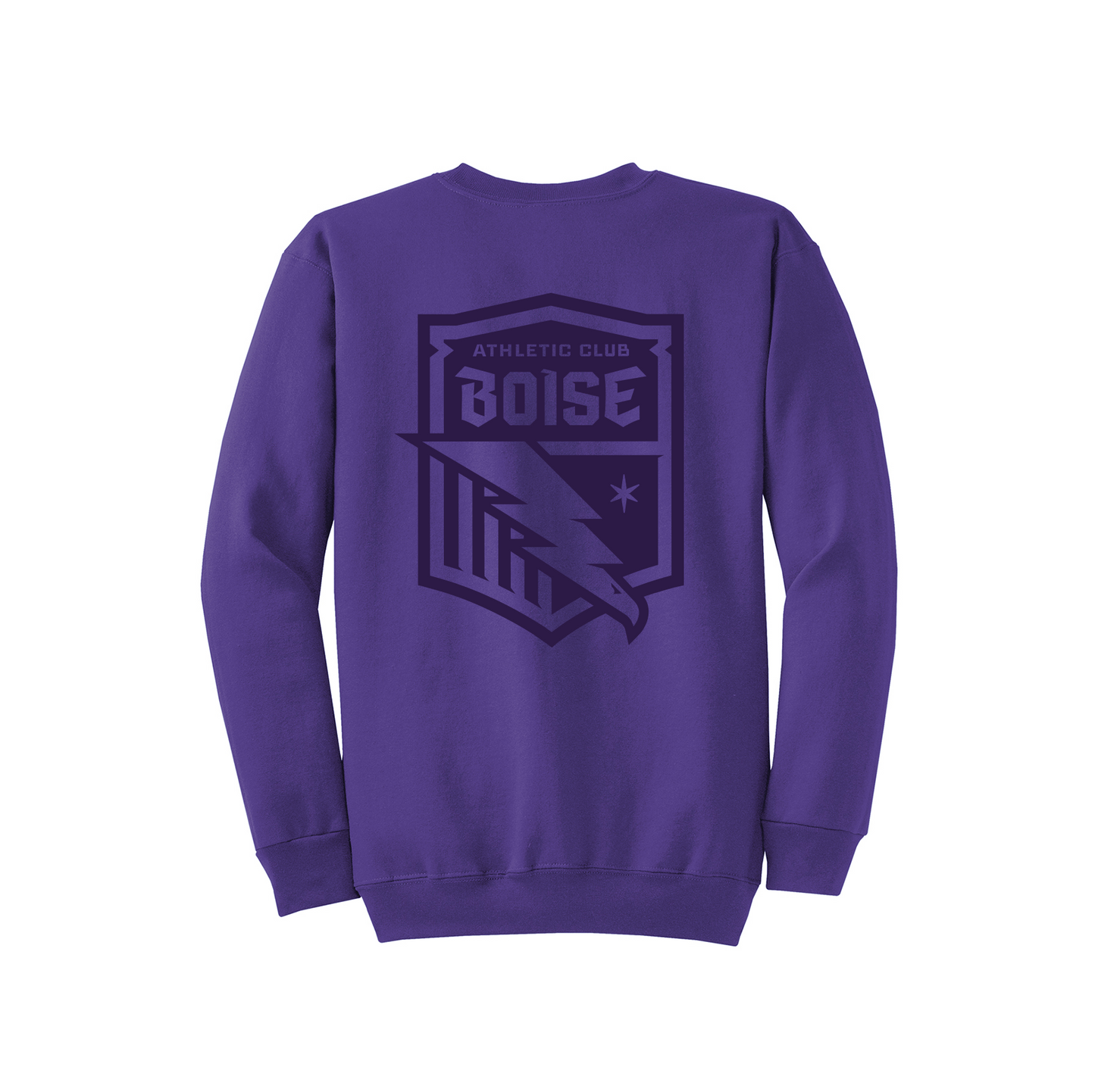 Athletic Club Boise Adult Purple Crewneck Sweater