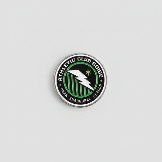 Round badge with 'Athletic Club Boise' logo on a dark background