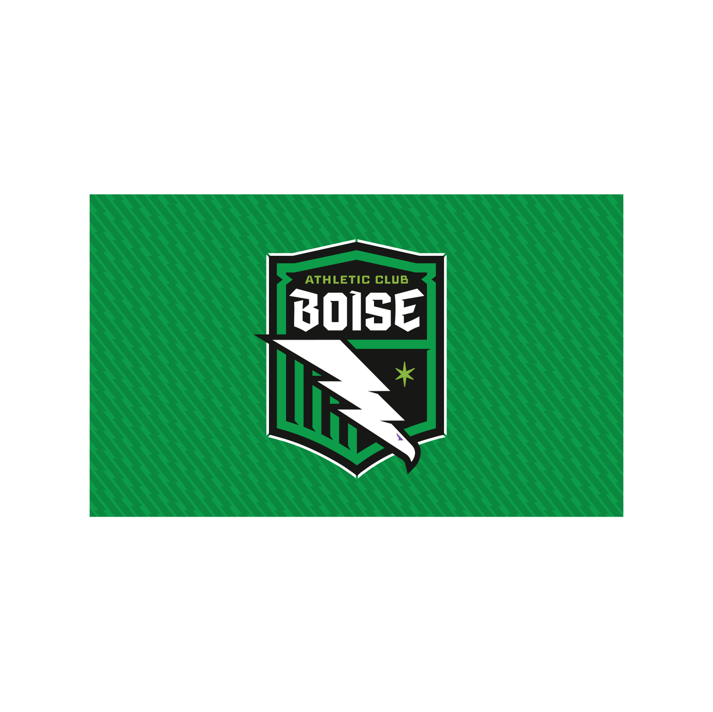 Athletic Club Boise Green Lightning Flag