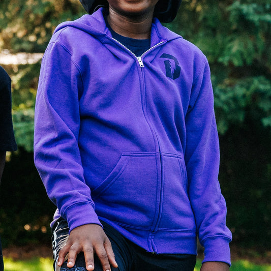 Purple Core Youth Full Zip Hoodie