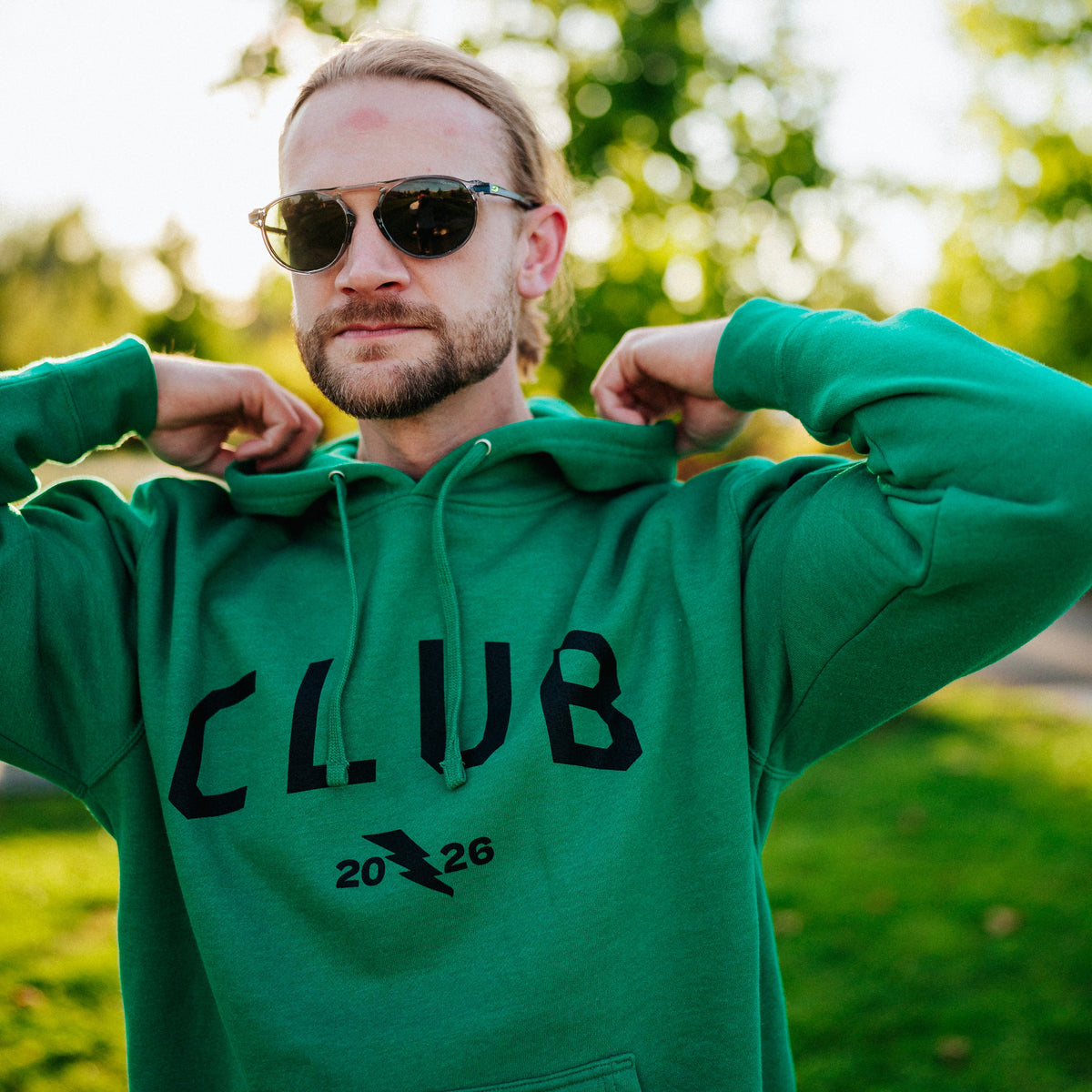 Club Green Printed Unisex Hoodie