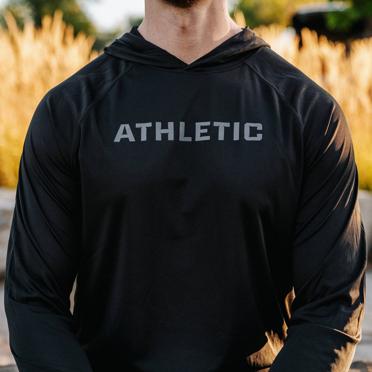 Core Black Sport-Tek Hooded Unisex Long Sleeve