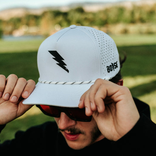 White Rope Bolt Hat
