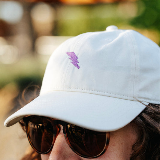 Cream Dad Bolt Hat