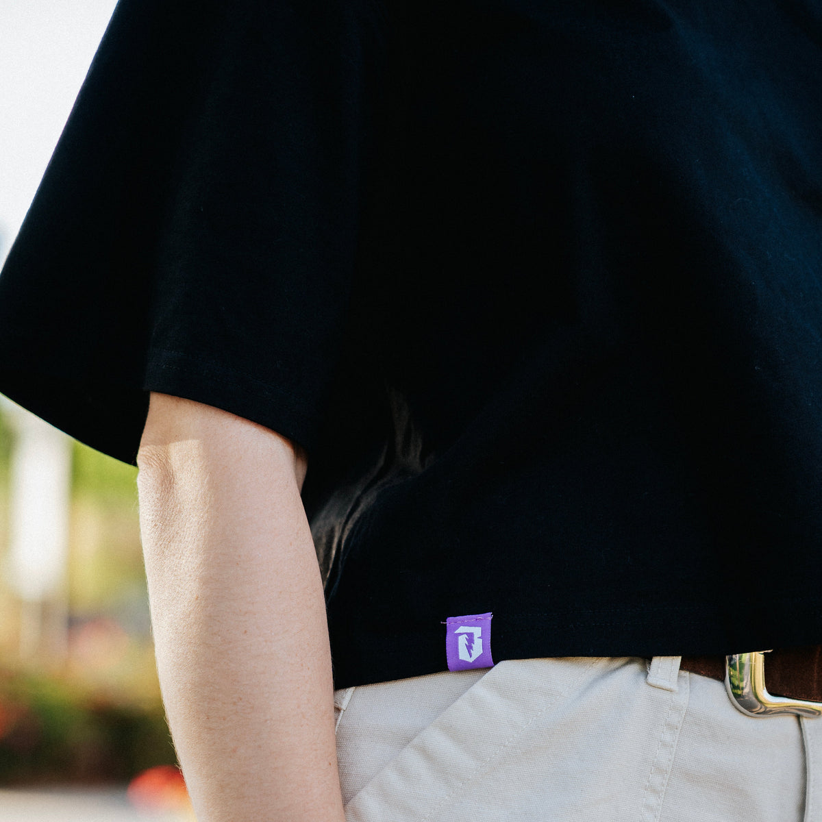Summer Black Cropped T-Shirt
